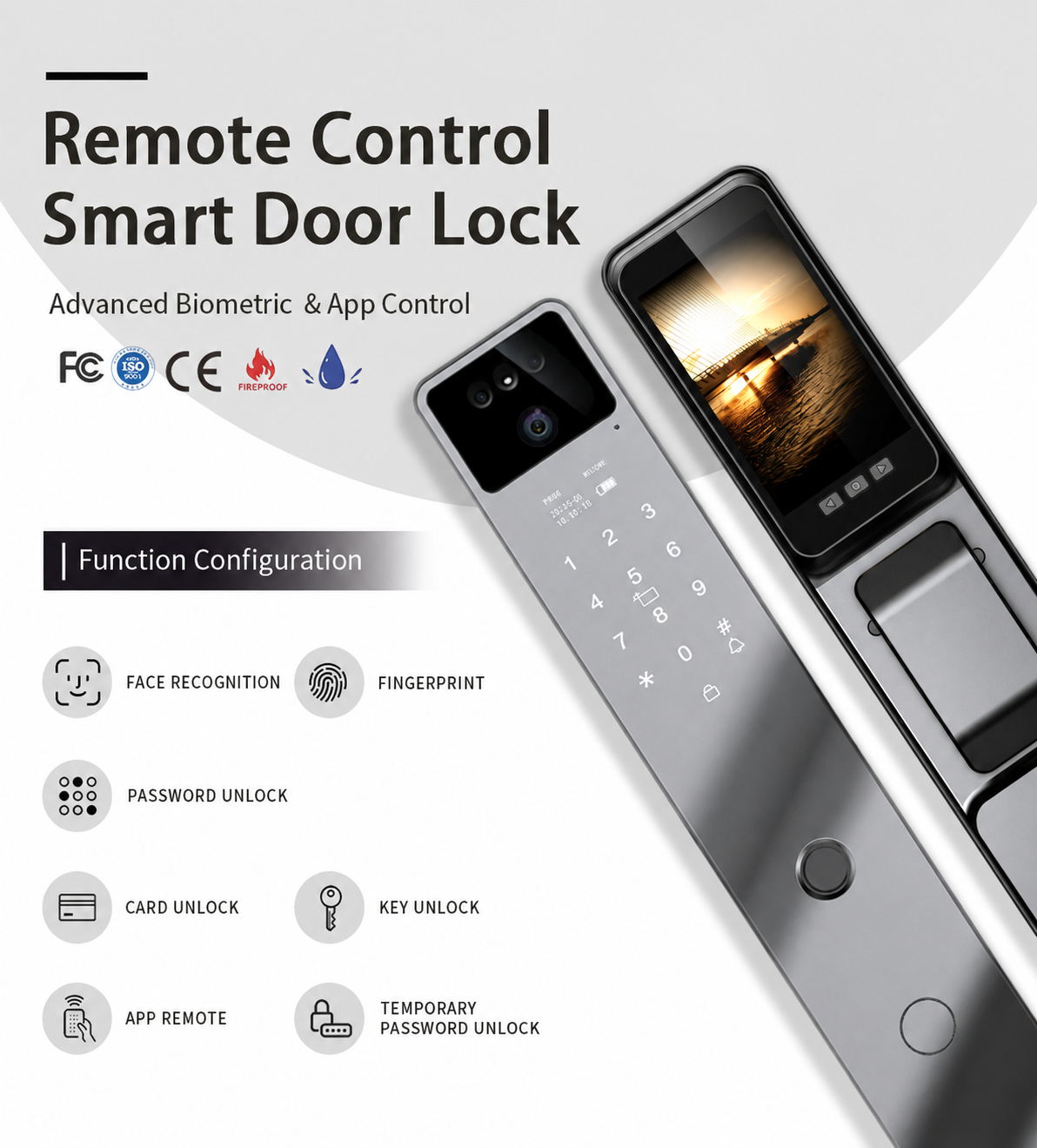 K06 Best Digital Keyless Wifi Code Front Door Lock For Home