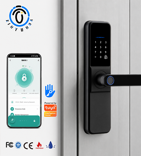 Apartment Fingerprint Keypad Aluminum Electronic Smart Door Lock Supplier Factory