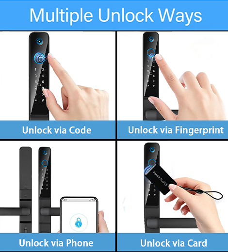 OEM China Manufacturer Commercial Fingerprint Smart Door Lock With Tuya App