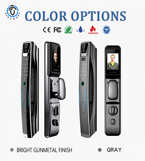 K02 Face Recognition Tuya App Face Recognition Smart Door Lock with Fingerprint