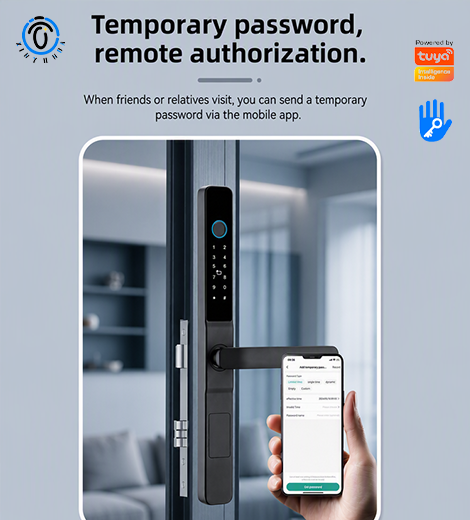OEM China Manufacturer Commercial Fingerprint Smart Door Lock With Tuya App